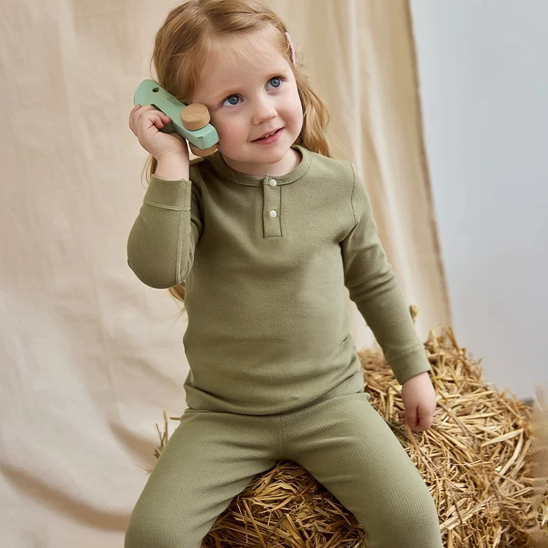 ربيع الخريف طفل منامة دعوى بلون القطن الاطفال قمم...