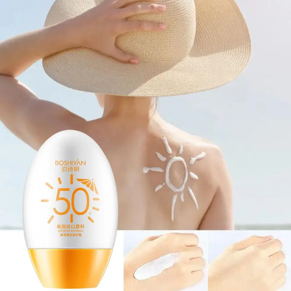 

50g Facial Body Sunscreen Whitening Sunblock Skin Protective Cream Non-greasy SPF 50 Brightening Sunscreen Lotion For Summe B1L8
