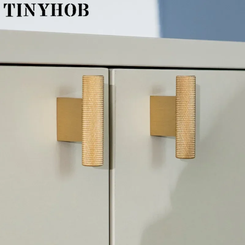 1PCS Brass Knurled/Textured Furniture Handles Cabinet Knobs Cupboard Door Pulls - View #8