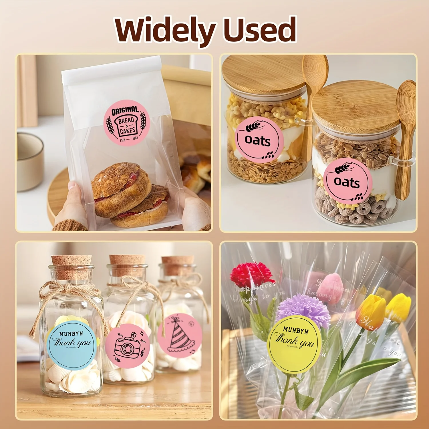 Thermal Round Label Paper, Multicolor, 1.96 Inches X 1.96 Inches (50X50 Mm), Available in Five Colors Pink, Blue, Khaki