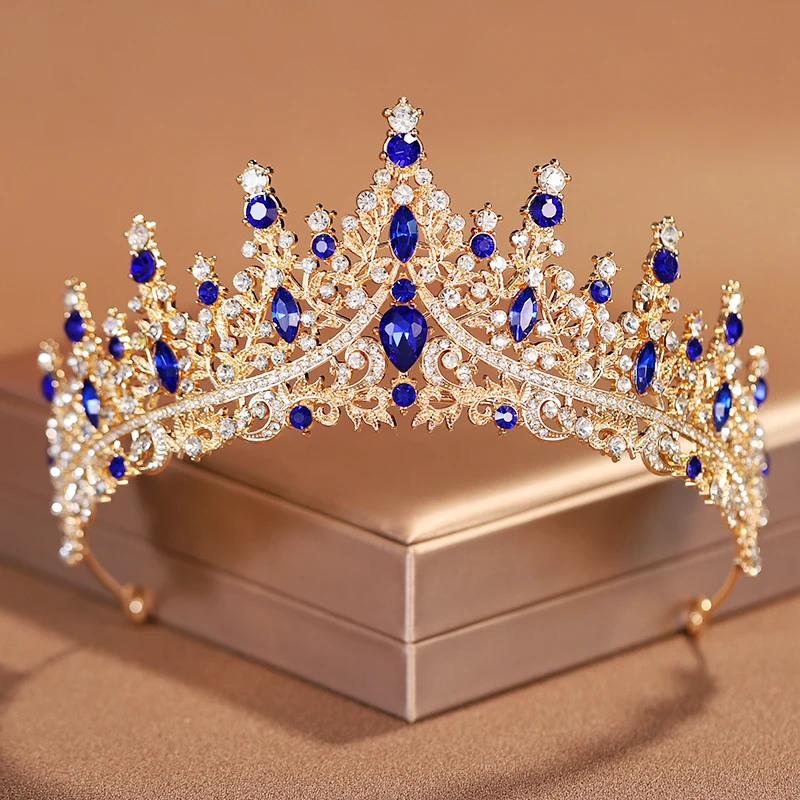 Bride Tiaras Rose Red Exquisite Wedding Crown bridal headwear