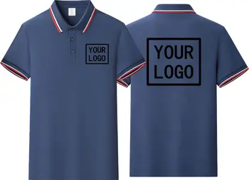 Polo a Maniche Corte Personalizzate con Logo per Uomo e Donna, Tinta Unita, Colletto a Risvolto, Tessuto Piqué Traspirante, Casual, Uniforme da Lavoro, Maglietta