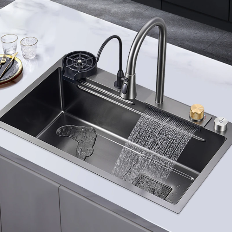 KitchenSinkWaterfallFaucetPulloutWaterTapKitchenAccessories
