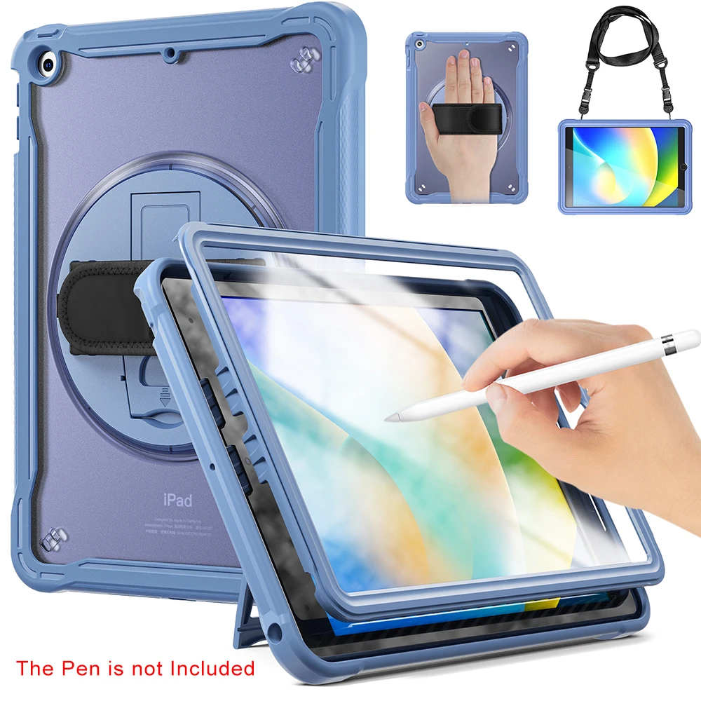 Custodia Per Ipad 10.2 Pollici 9Th/8Th/7Th Generation Ipad 9.7 2018 5Th/6Th Gen Funda Custodia Antiurto Per Bambini Con Tracolla