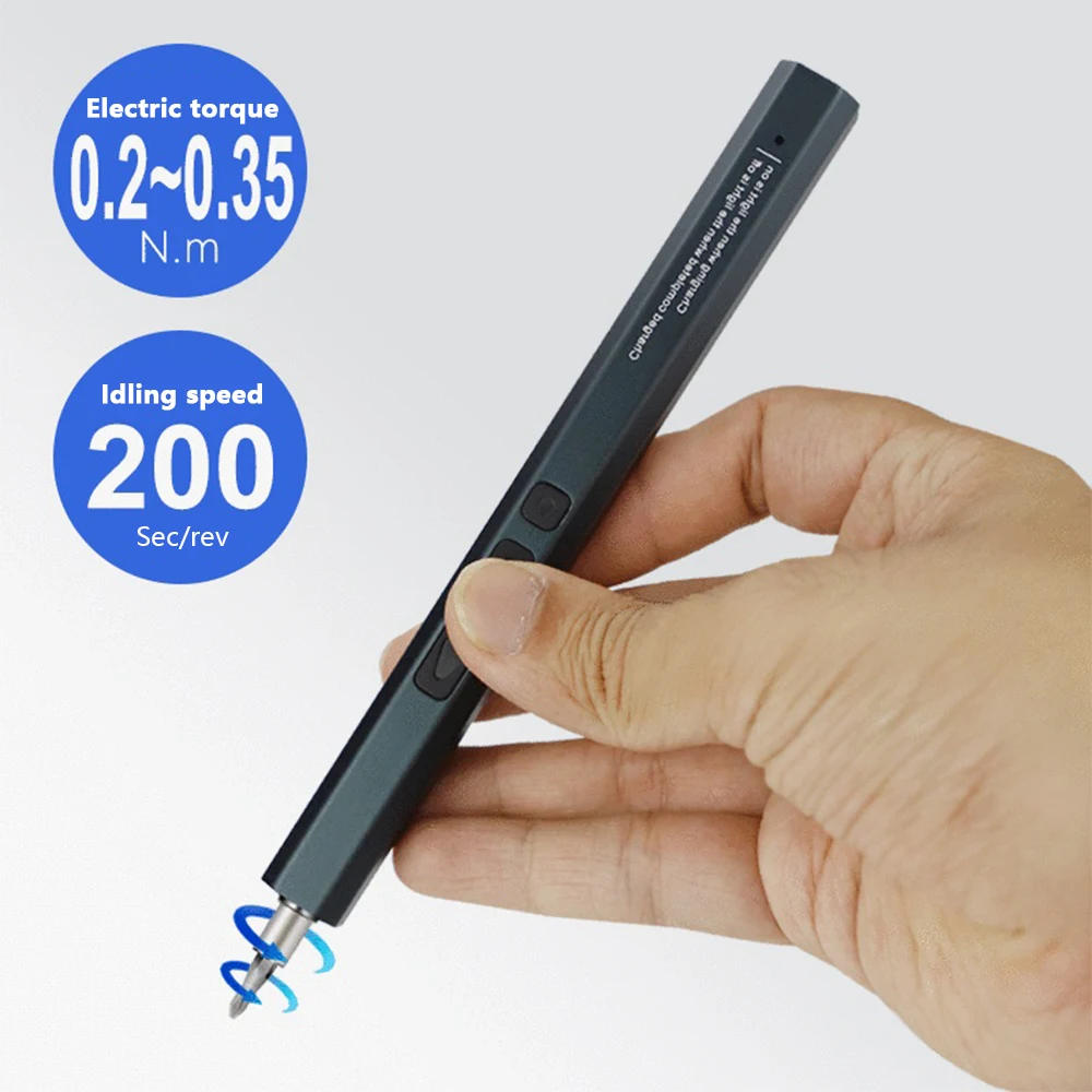 

Stainless Steel Electric Screwdriver Handheld Type-C Replacement Rechargeable USB Charging LED Lighting Screw Driver 12 in 1