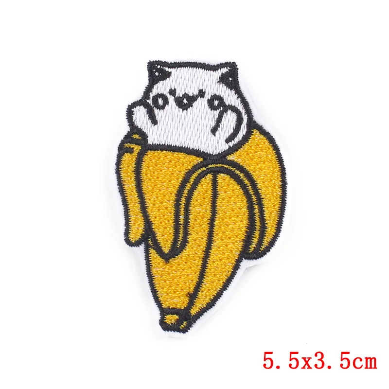 Cute Cat Embroidered Patches For Clothing Thermoadhesive Patches On Kids Clothes Applique DIY Cartoon Badges Animal Stickers 