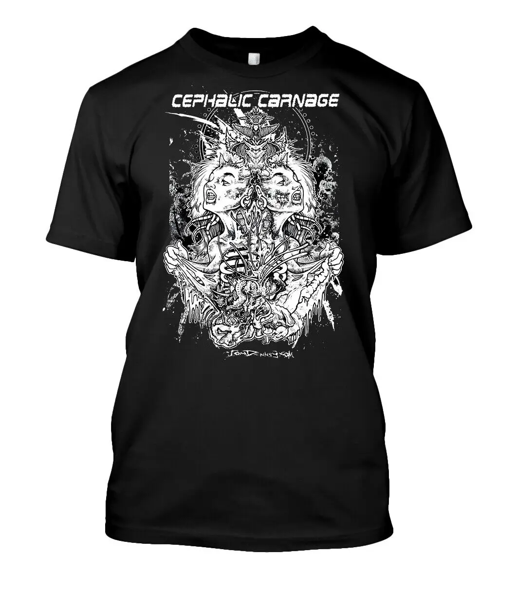 Best To Buy Cephalic Carnage Dark Art Statue American Music S 5Xl T Shirt Maniche Lunghe O Corte