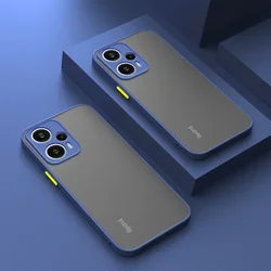 Shockproof Matte Hard Case - Premium Phone Protection Back Cover for Redmi Note13Pro 5G (Blue)
