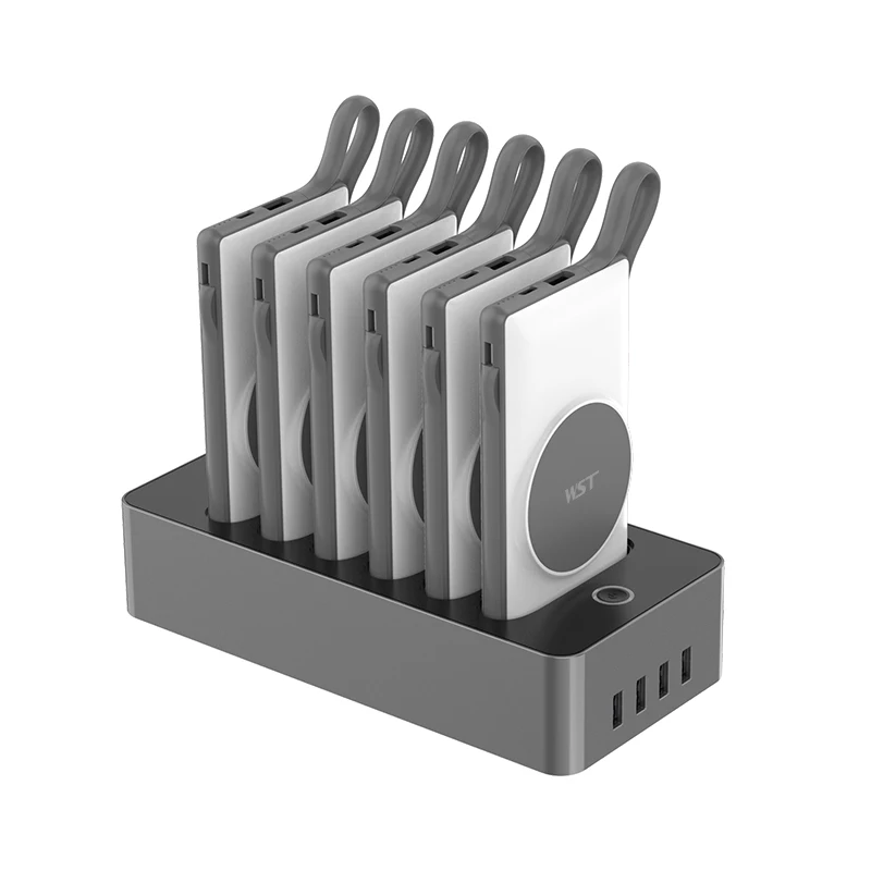 

6 groups of shared power bank business package, scan free code rental, 10000 yuan, mobile power supply, built-in cable, fast cha