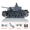 HENG LONG 1/16 7.0 Upgraded Metal Tracks German RC Panzer III L RTR Radio Control Tank 3848 Remote Control Car TH17342-SMT4 3
