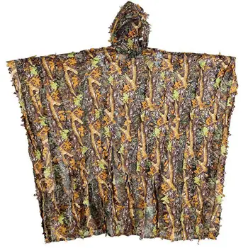 3D Leaves Ghillie Suit, Woodland Poncho Raincoat, Hunting Camouflage Suit, Camo Cape Cloak Clothing, For Bird Animal Photography 2