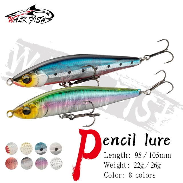 WALK FISH 1PCS Sinking Pencil Fishing Lure 22g 26g Long Casting Pike Bass  Trout Artificial Hart Baits Fishing Tackle Pesca - AliExpress