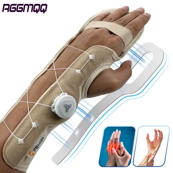 Stecca per mano di riposo con manopola regolabile - Tutore per polso del tunnel carpale per supporto notturno, stecche per dita e polsi rimovibili per l'artrite