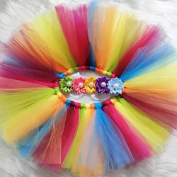 Colorful Baby Tutu & Headband Set - Perfect Photography Prop for Special Occasions, Soft and Comfortable, Ideal Gift for Ages 0 - 3 (RAINBOW)
