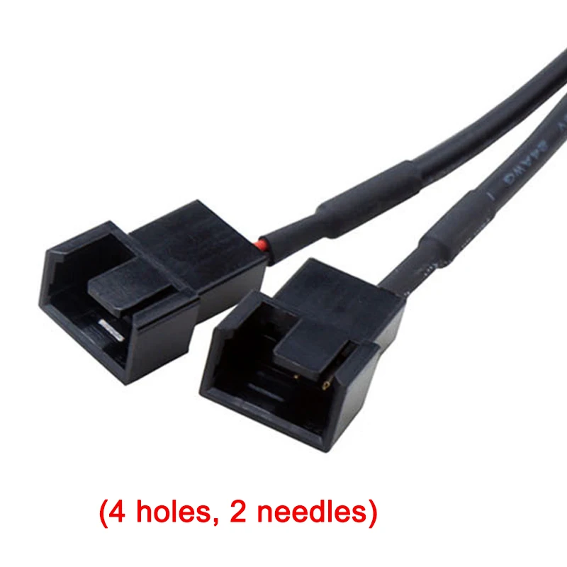 Neues DC 5,5*2,1 mm Buchse auf 4-poliges Pwm-Lüfteradapterkabel 1 auf 4/3/2/1 Wege Computer PC Lüfter Netzteil Anschlusskabel 12 V Schwarz – Detail 6