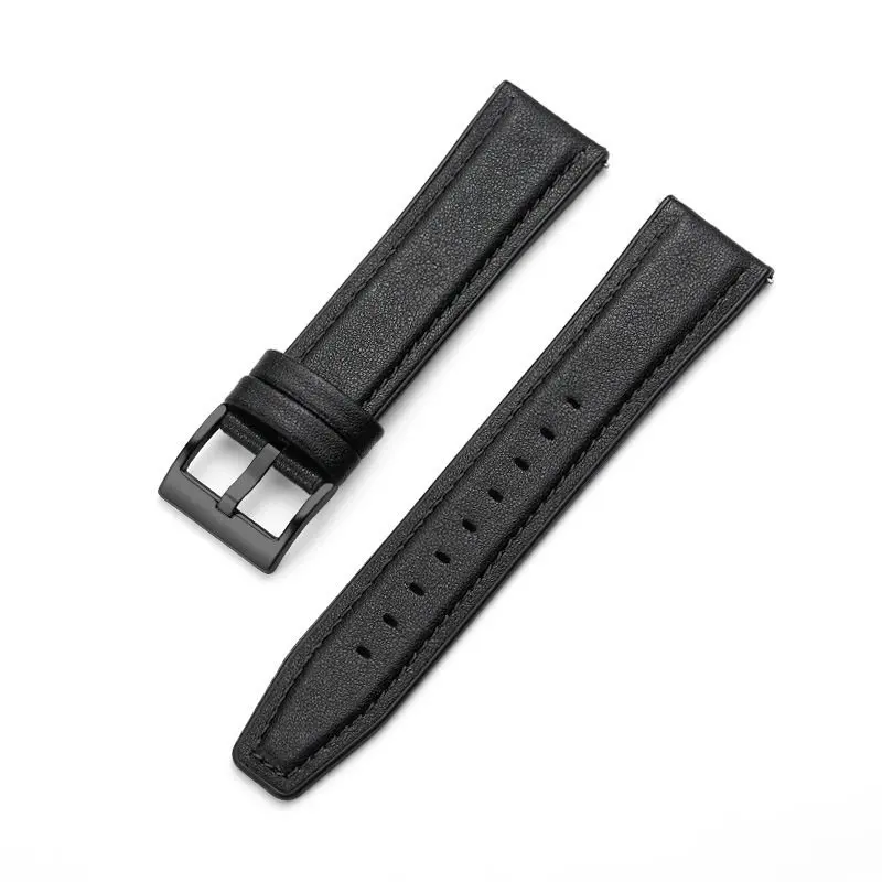 Elegant Leather-Silicone Hybrid Watch Strap Band