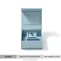 Oirlv Ring Box: Expertly Crafted with a Secure Slot for Elegant Jewelry Display (Blue)