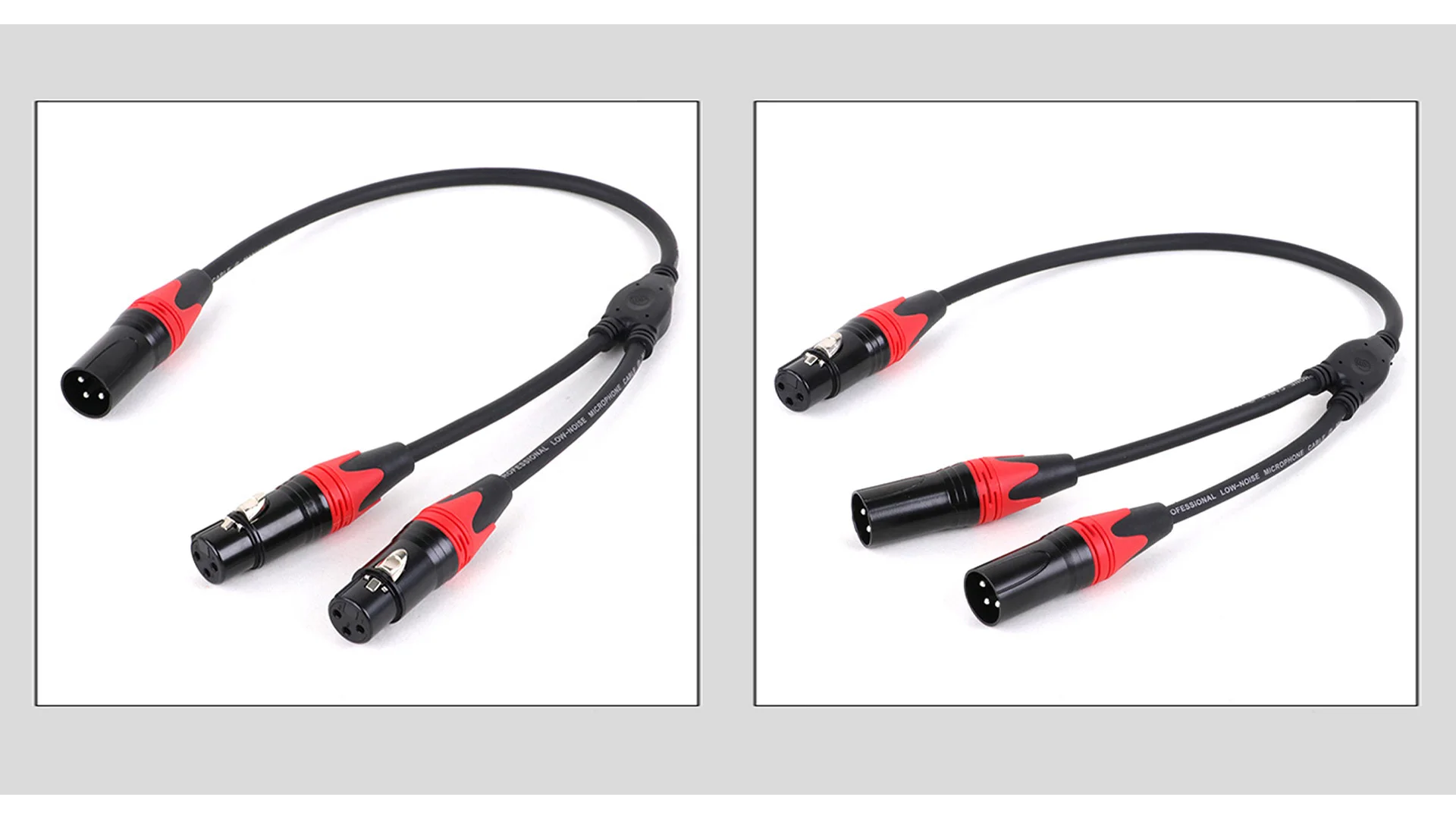 1pc 0,3 m 0,5 m 3-polige xlr-Buchse/Stecker auf 3-polige xlr-Doppelst ecker/-buchse Y-Splitter-Mikrofon kabel für profession elle Audio-Setups – Detail 7