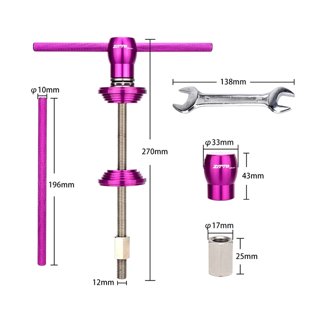 Outil de réglage de la couronne, 3 outils de réglage de la fourche de vélo,  outil de réglage d'écrou de fourche de vélo, kit de réparation de fourche