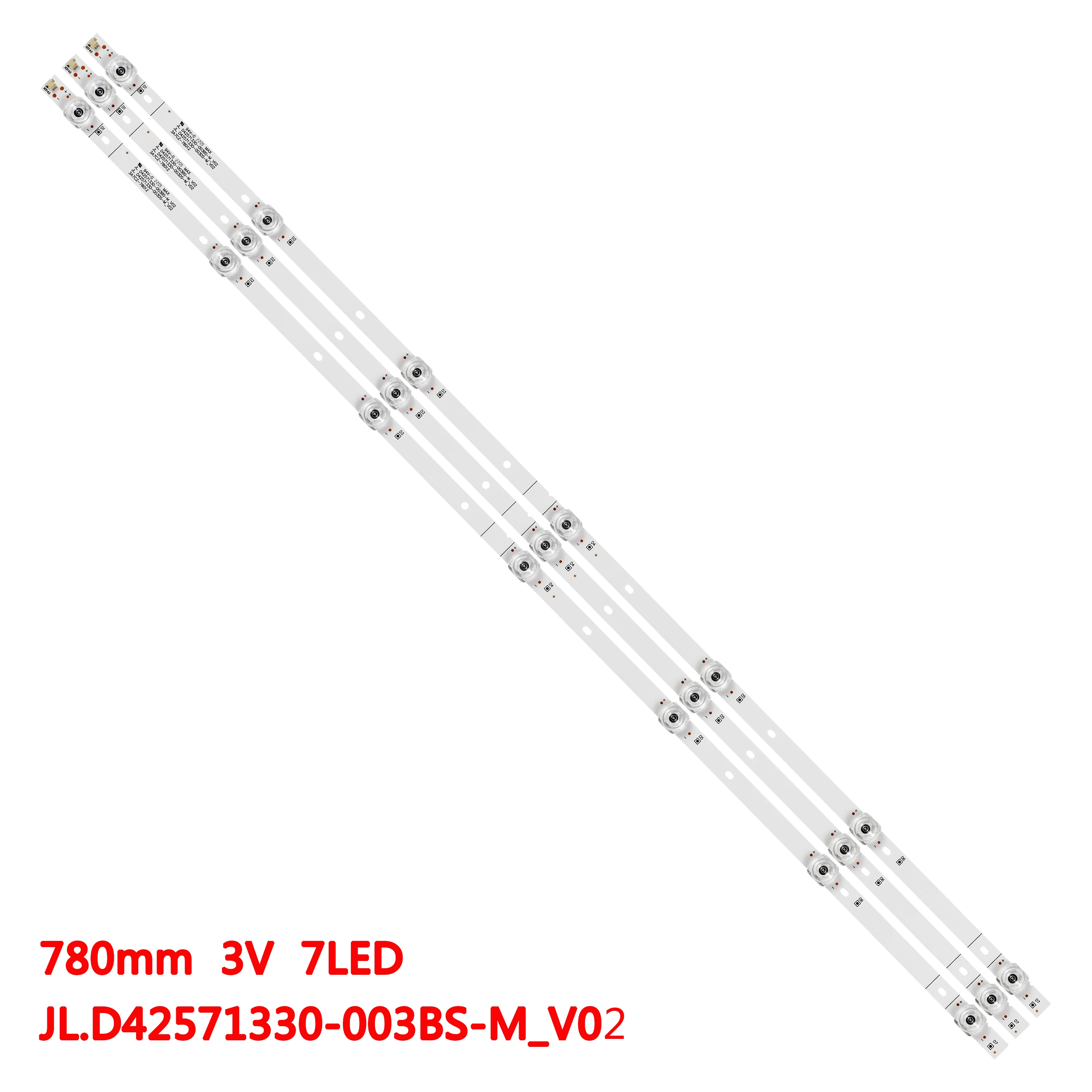 Led Strip para Hisense 43 tv H43b7100 Hz43e35a Hz43e30d Hd425v1f71-t0k1 Jl.d42571330003bs-m_v02 003as 003cs 003fs V01 780 Milímetros
