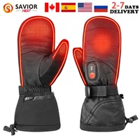 Unisex Far Infrared Heated Mitten Gloves Carbon Fiber Heating 3 Shift Temperatures Battery Heated Mitten Gloves SHGS38 1