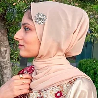 High Quality Chiffon Hijab Scarf Women Breathable Soft Women Scarf Chiffon Muslim Scarves Hijab with Stone 170*60cm