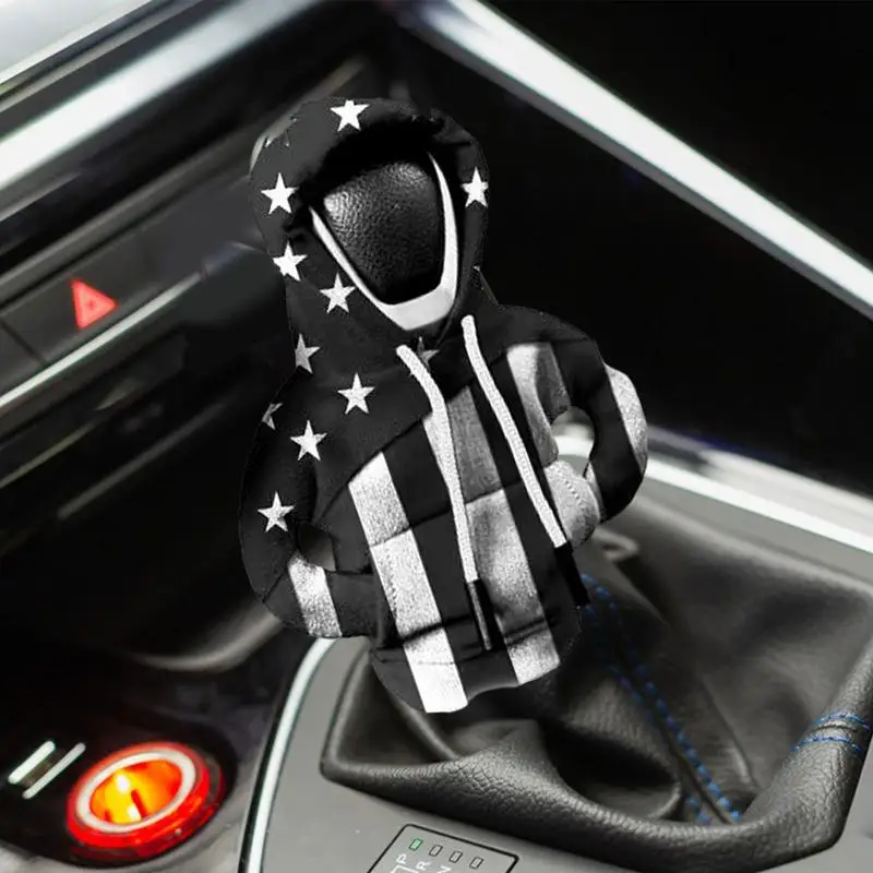 car Shifter Knob Cover Hoodie Protector Universal Auto Knob Gear Cover Hoodie Design Shift Gear Decoration for RV Van Sedan SUV