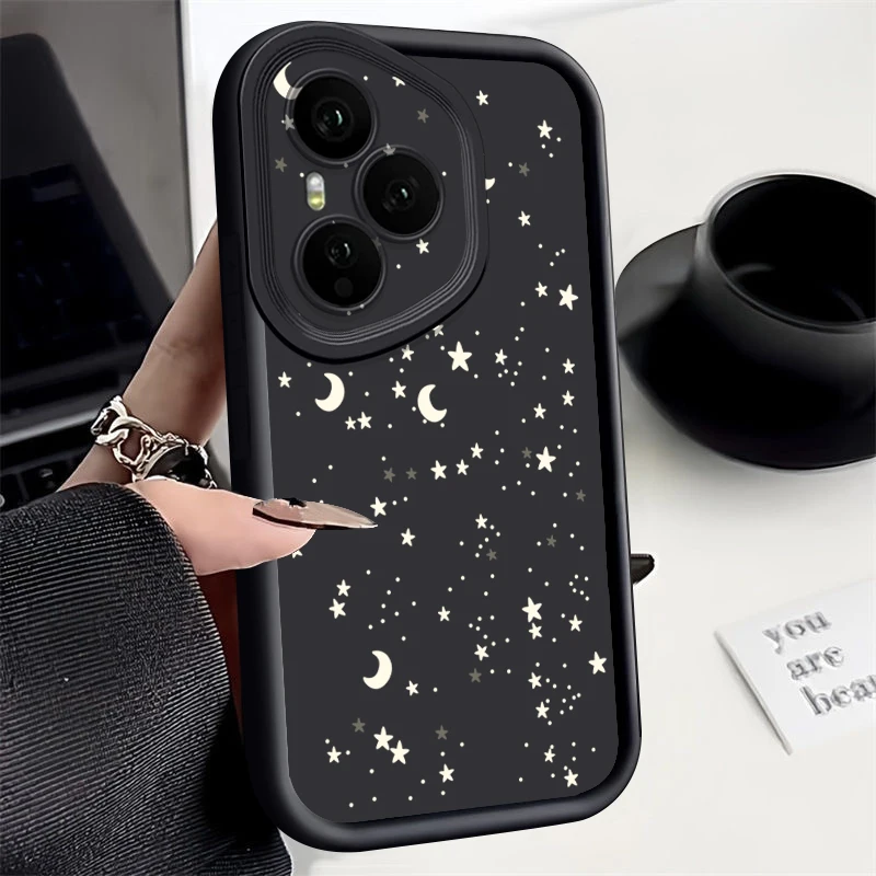 Star Moon Pattern Shockproof Soft TPU Silicone Phone Case – Stylish Protective Back Cover