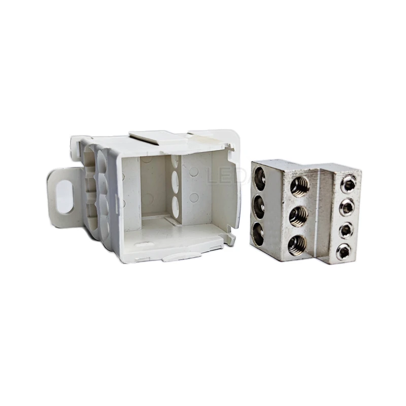 1Pcs Din Rail UKK80A Terminal Block 1 in Many Out Distribution Box Universal Electric Wire Connector Red Yellow Blue Green din rail din rail terminal block din rail distribution box wire connectors