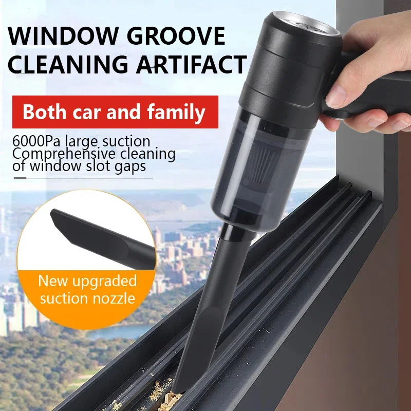 New 12000Pa Wireless Car Vacuum Cleaner USB Charging 1800mAh Portable Cleaning Appliance Mini Wet Dry Household Vacuum Cleaner 4