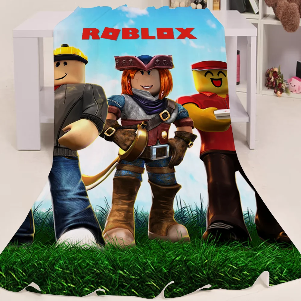 Robloxes Microfiber Bedding Fur Blanket Throw Thermal Blankets for Bed Blankets for Adults Home Interior Home and Decoration 3