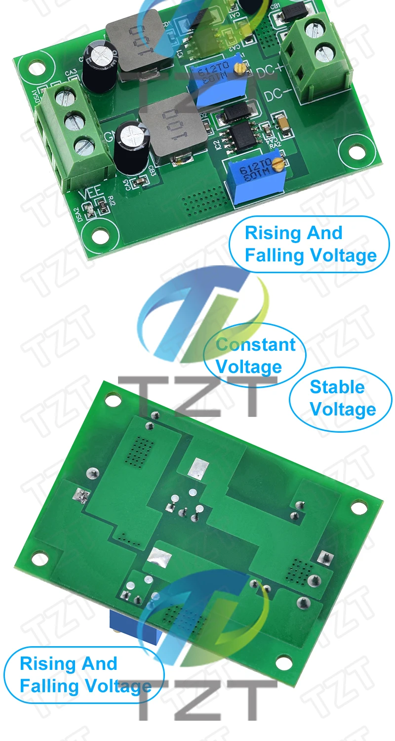 Stabilisierendes Netzteilmodul mit positiver negativer Spannung, linearer, einstellbarer stabilisierender Spannungsregler mit geringer Welligkeit, DC 5,5 V–35 V – Detail 6