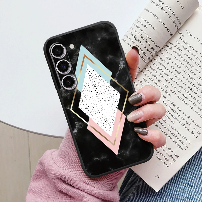 Marble Stone Texture Silicone Protective Case - Fashionable Back Cover