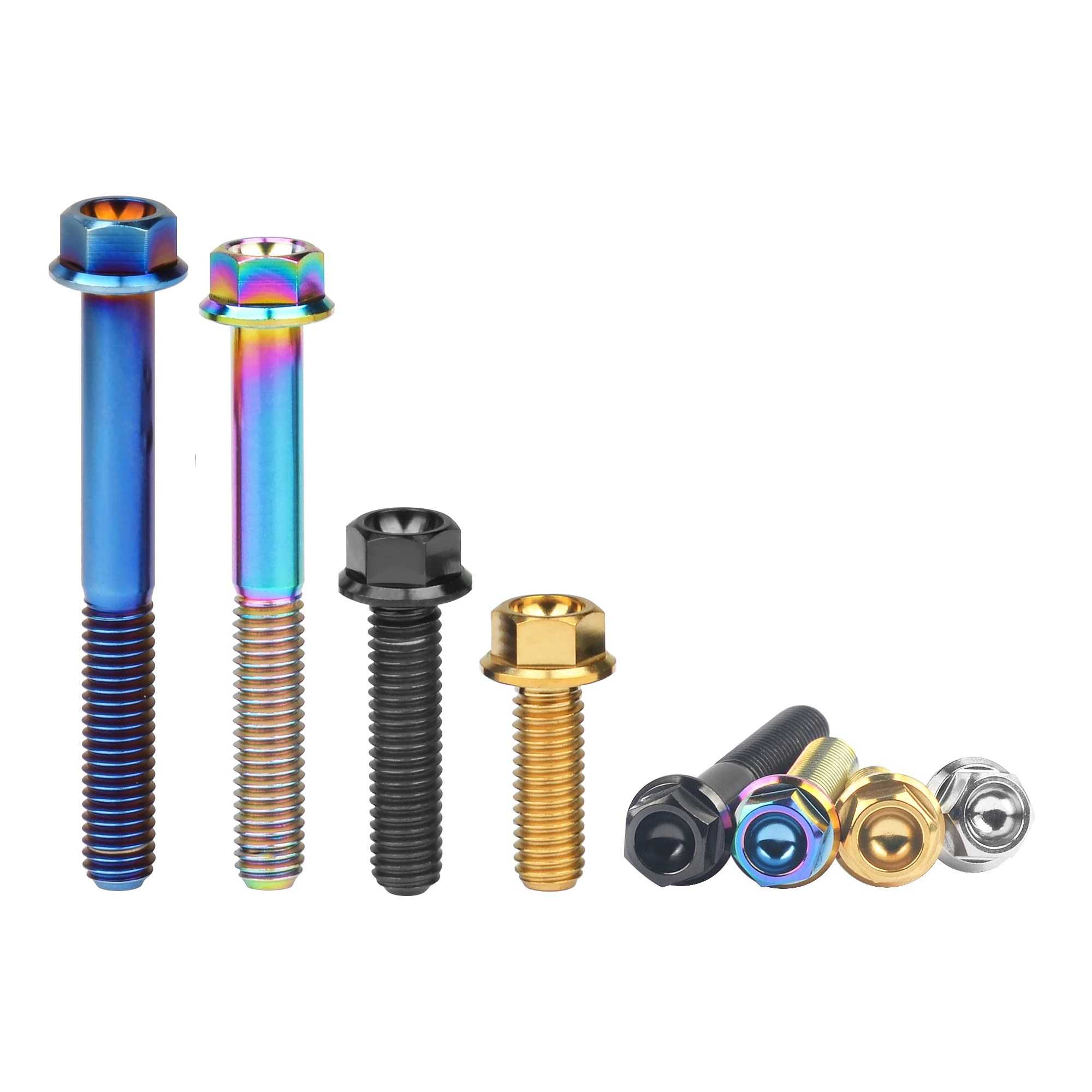 Xingxi Pcs m6 Parafusos de Titânio M6x10 15 20 25 30 35 40 45 50 55 60 65 70 75 80 90 mm Pequenos Parafusos de Cabeça Flange Parafusos de ti