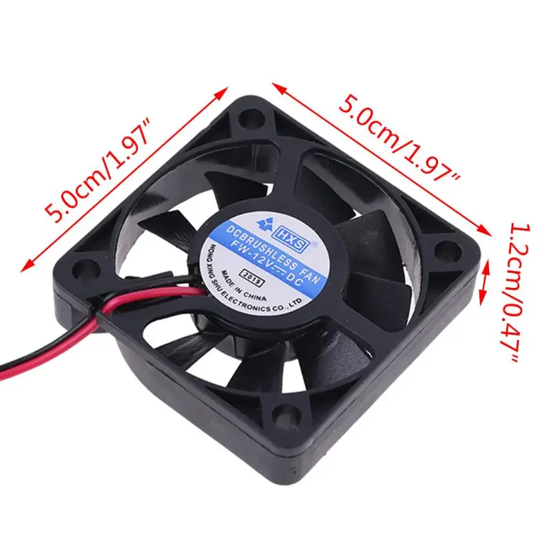 G5AA 5010 Cooling Fan 12V 2pin PC Computer Parts Brushless Cool Fans Cooler Radiator Part 50x50x10 mm Quiet Accessory 5CM
