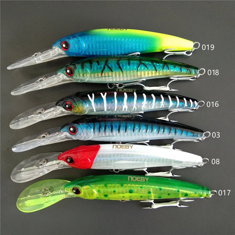 NOEBY 6pcs 14cm 53g 16cm 73g 12cm 30g Trolling Fishing Lure