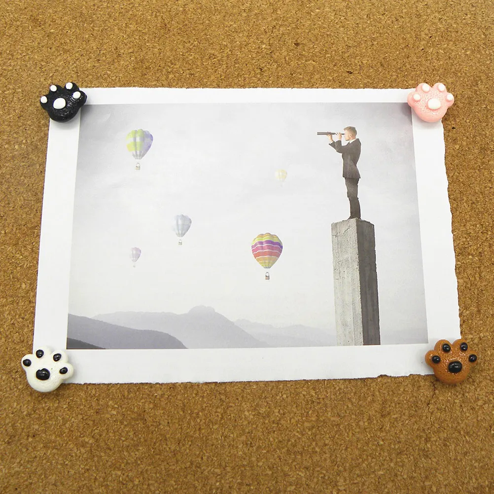 25개 곰발톱 모양 푸시핀 레진 금속 압정, 사무실, 가정, 게시판, 코르크 스트립, 지도 표시, 포스터, 메모 걸이용, 일상용