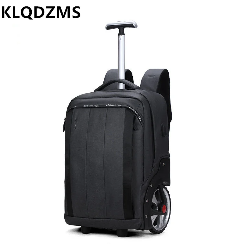 KLQDZMS 20 Inch Nylon Business Computer Minimalist Travel Luggage Comfortable Backpack Luggage Fashionable Pull Rod Luggage