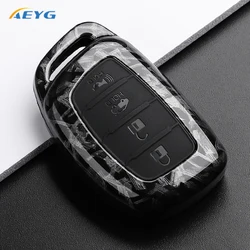 Premium Carbon Fiber Car Key Case Cover - Sleek Protection for Your Vehicle Accessories (FCarbon 4B)