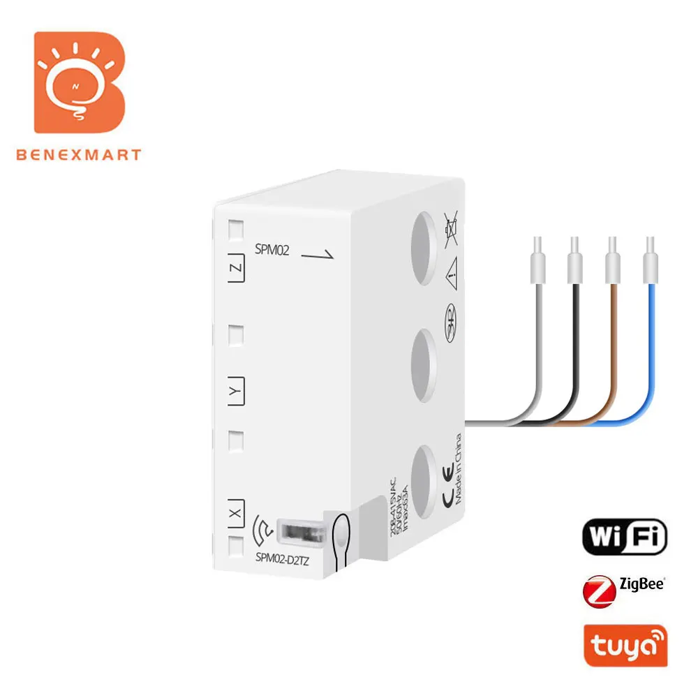 Zemismart 3 Fasi 4 Fili Tuya Zigbee Wifi Power Monitor Sensor Smart Energy Meter Zigbe2Mqtt Home Assistant 208V 415V