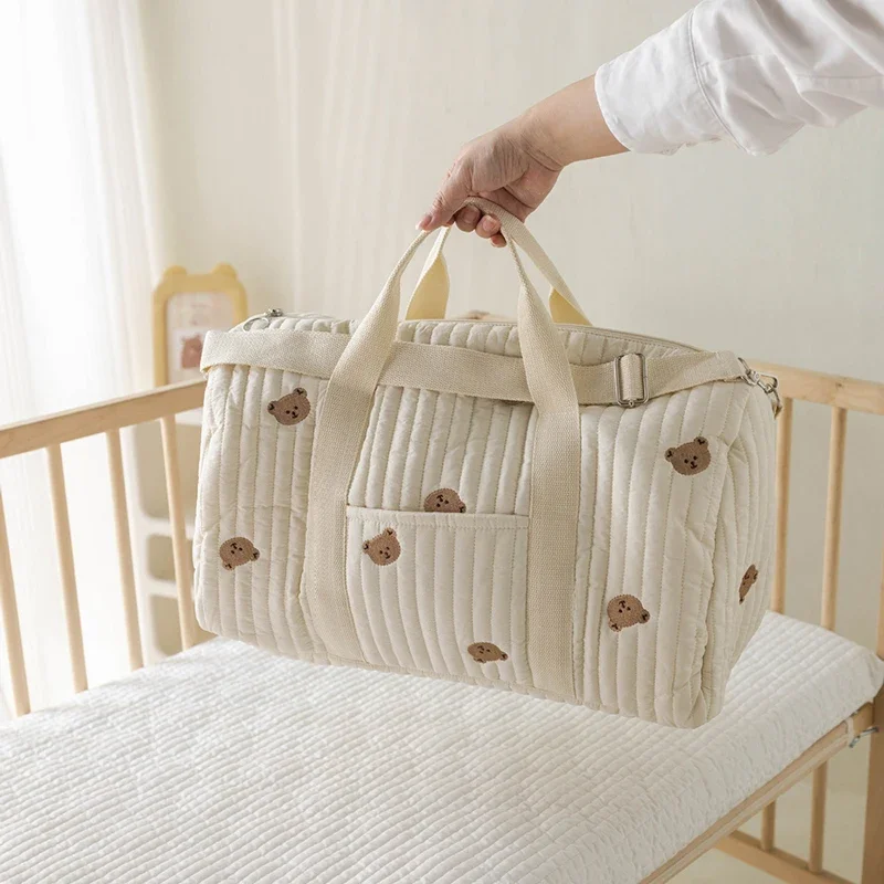 Embroidered Large Capacity Fashion Mommy Handbag - Multi-functional & Lightweight