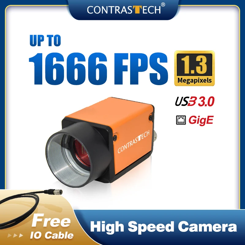 

High Speed 1.3MP CMOS PYTHON1300 4.8μm 1/2” GigE USB3.0 Global Shutter Industrial Camera for Machine Vision