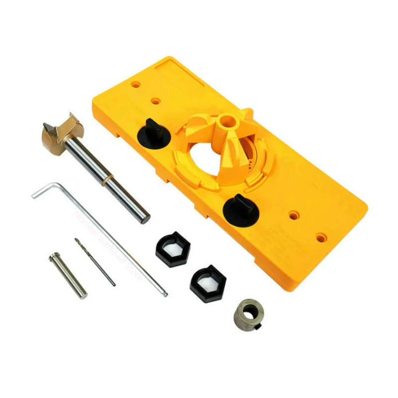 WORKBRO 35mm Concealed Hinge Jig kit Woodworking Tools suitable for Face Frame Cabinet Cupboard Door Hinges Installation