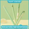 Lopet 4pc/Set Student Stationery Gel Pen Rotate/Press Quick-drying Fragrance Black Core Multiple Styles Writing Experience 5