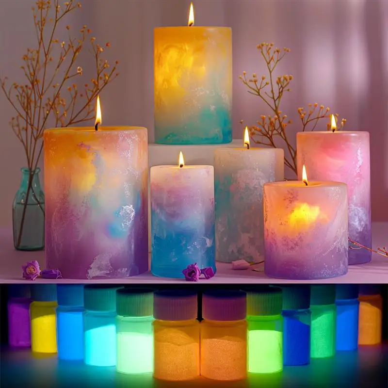 20g/Bottle Noctilucent Natural Mica Mineral Powder Soap Candle Epoxy Resin Dye Pearl DIY Jewelry Crafts Making Accessory epoxy resin pigment candle dyes pigment soy candle wax pigment mica powder pigment candle dyes kit pearl pigment
