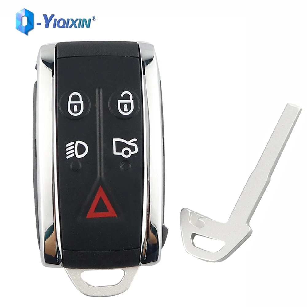 YIQIXIN Remote Car Key Shell Smart Auto Keyless Go Fob Case 5 Button For Jaguar XF XK XKR X-Type S-Type 2007 2008 2009 2010 2012 remotekey ygohuf5662 4 button 434mhz for bmw f series 2009 2010 2011 2012 new replacement smart remote car key fob