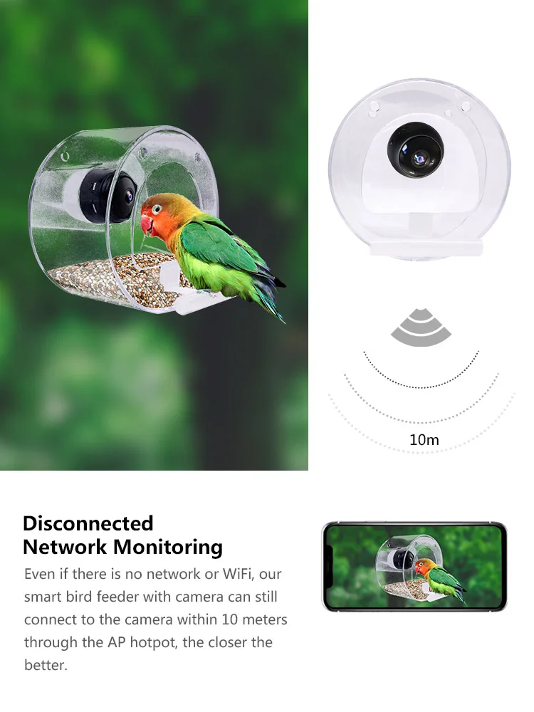 Bird Feeder With Camera connected via a phone app
