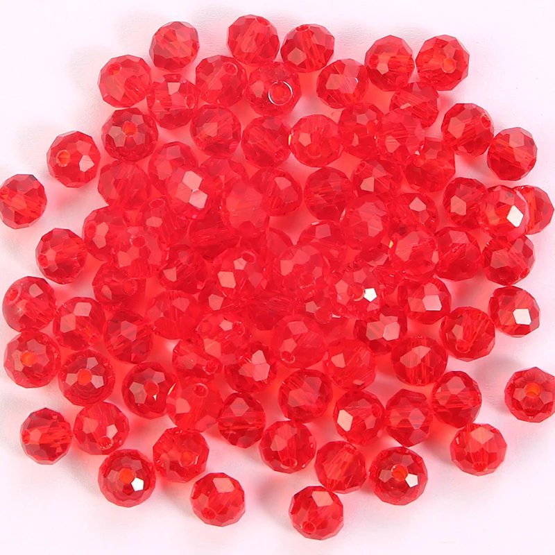 Sparkling Faceted Glass Rondelle Beads for Jewelry Crafting and DIY Accessories