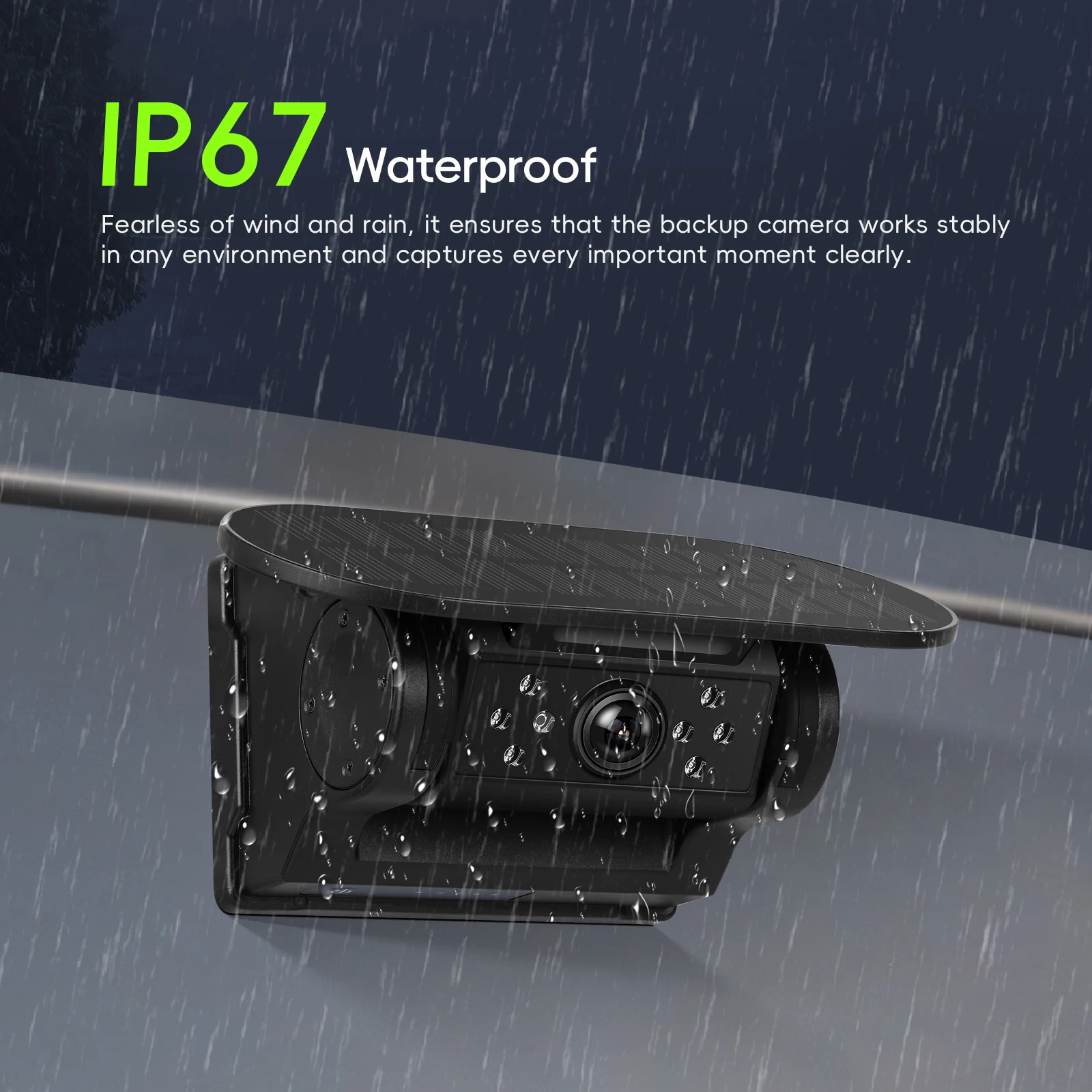 Infrared LEDs used for night vision on the camera