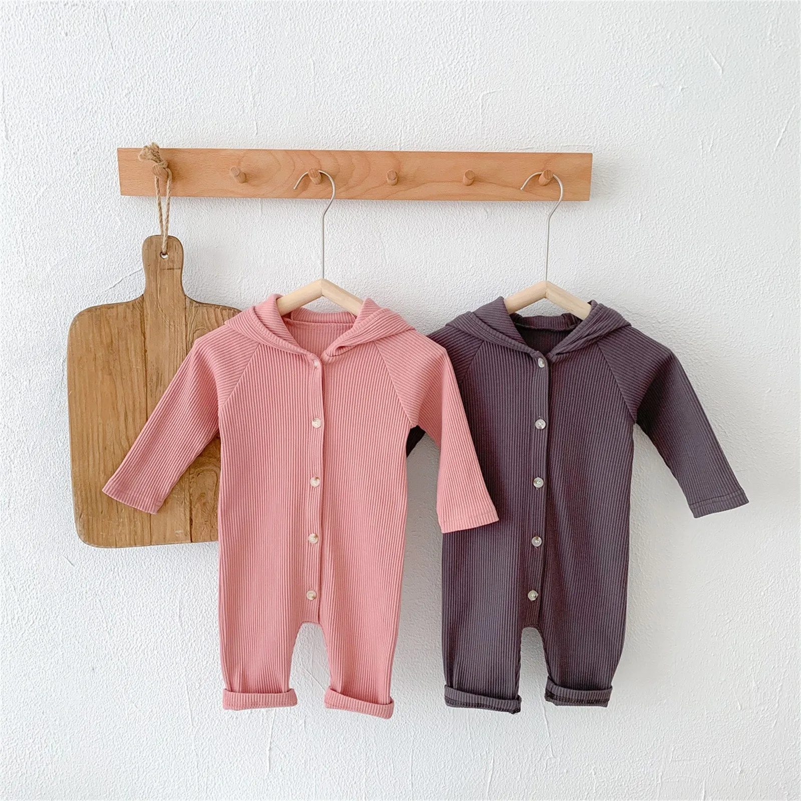 

Easter Outfit 18 Months Boy Infant Newborn Baby Boys Girls Long Sleeve Solid Ribbed Cute Rabbit Hat Hooded Soft Baby Romper